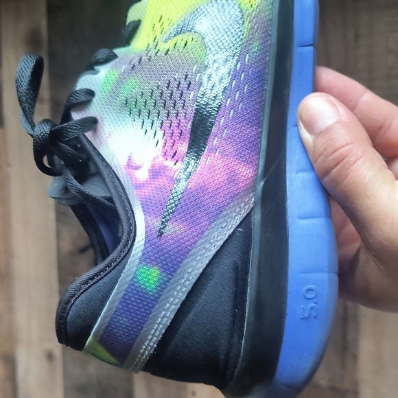 Nike Free 5.0 TR Tie Dye Purple Neon Yellow Sz 9 Women - Picture 5 of 17